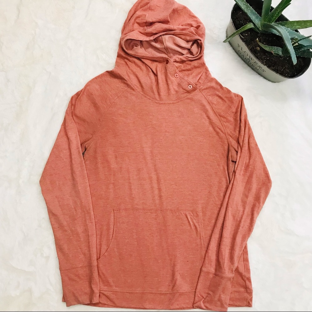 Toad&Co Lightweight Hooded Pullover - Coral